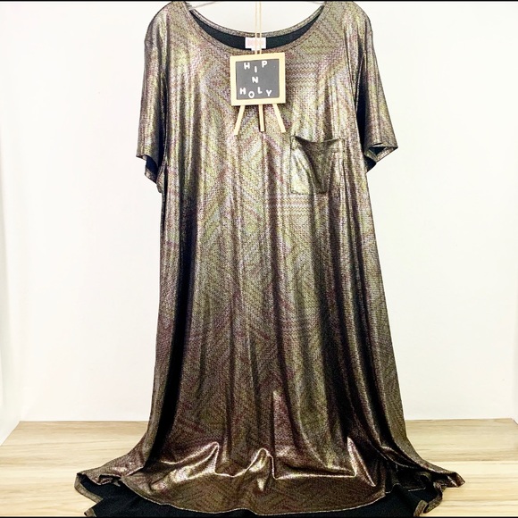 LuLaRoe Dresses & Skirts - LULAROE Elegant Carly Sparkly Metallic Dress 3XL